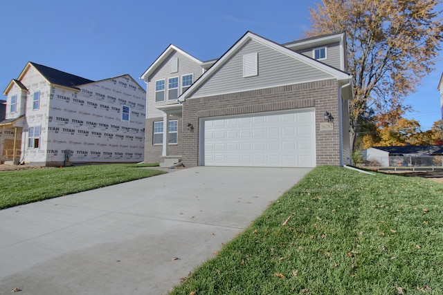 view of front of home with a front yard