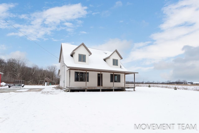 view of front of home featuring covered porch