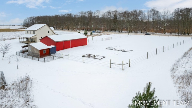 view of snowy aerial view