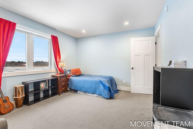 view of carpeted bedroom