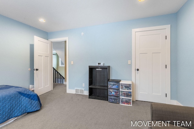 view of carpeted bedroom