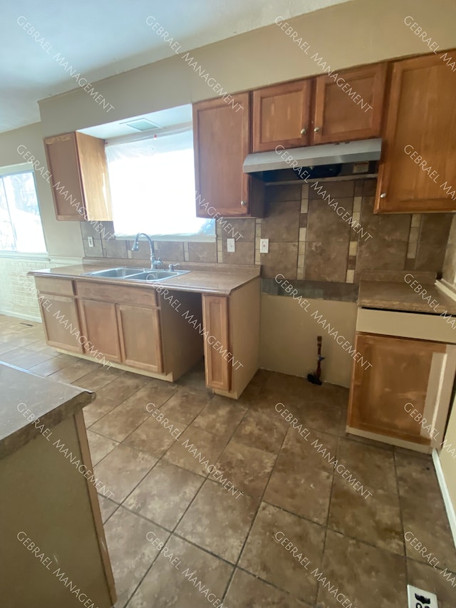 kitchen featuring sink, dishwasher, and tasteful backsplash