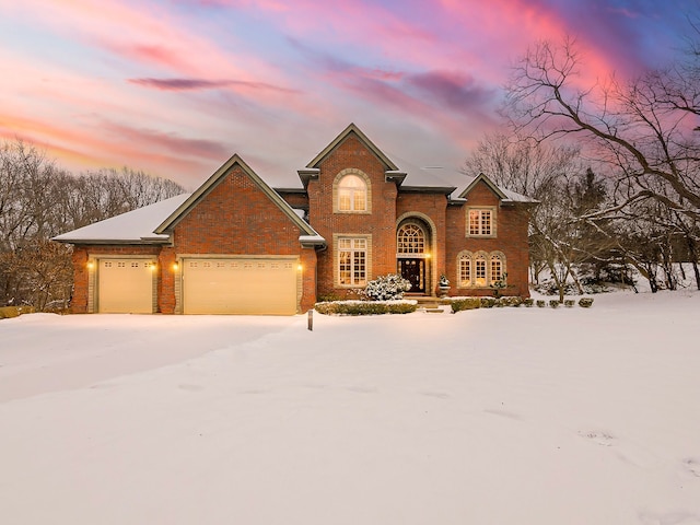 view of front facade with a garage