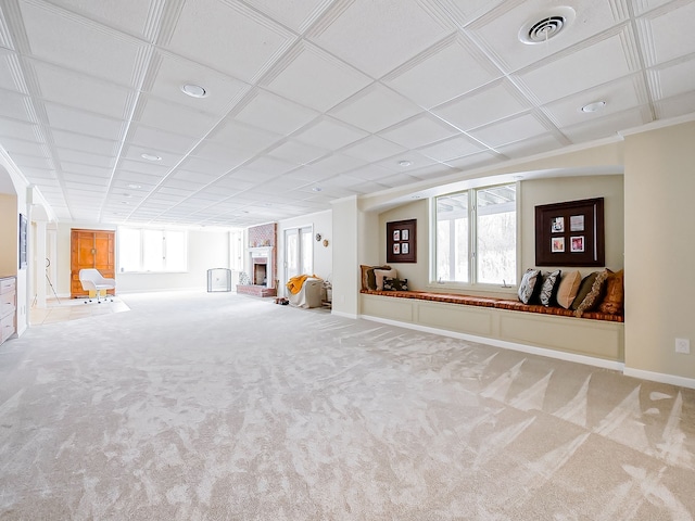 interior space with light colored carpet