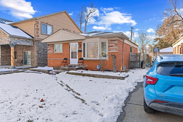 view of front of home