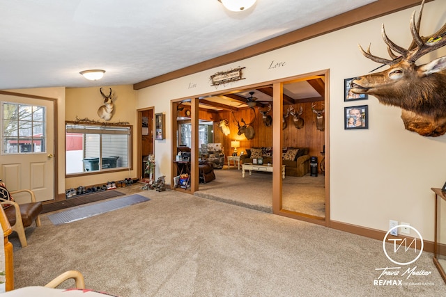 interior space with carpet floors