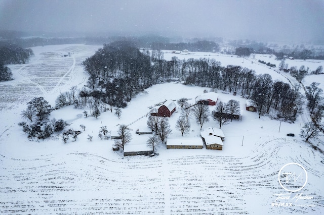 view of snowy aerial view