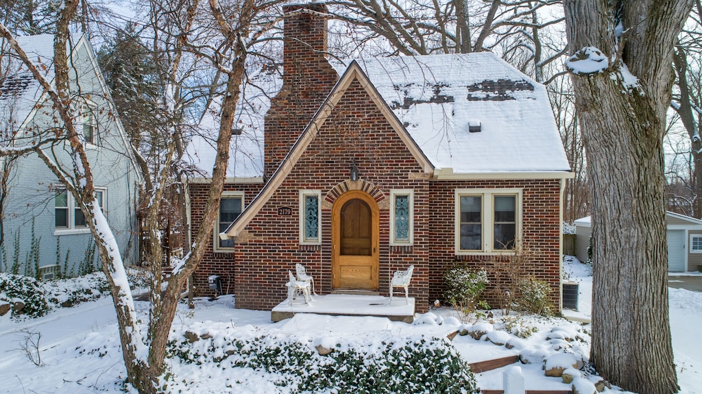 view of tudor home