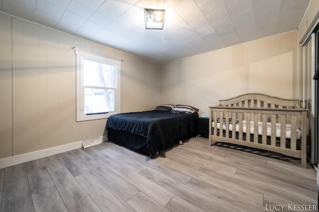 bedroom featuring light hardwood / wood-style floors