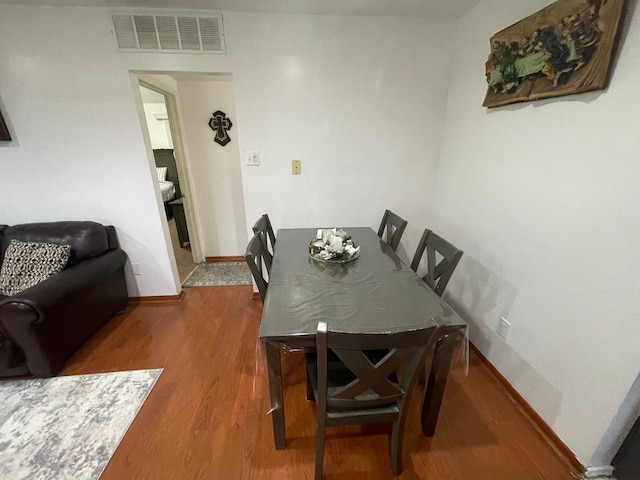 dining room with wood-type flooring