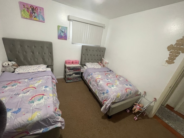 view of carpeted bedroom