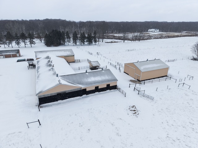 view of snowy aerial view