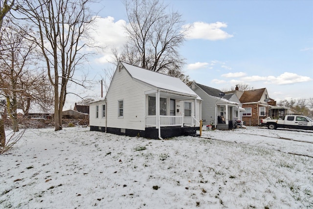 exterior space featuring covered porch