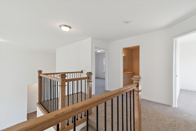 hallway featuring carpet floors