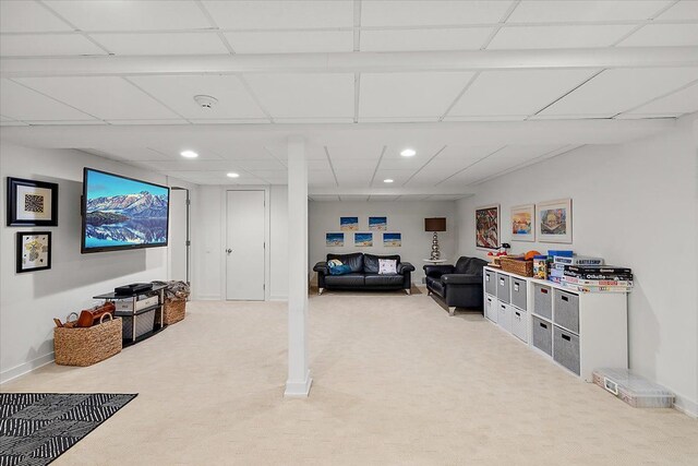 view of carpeted living room