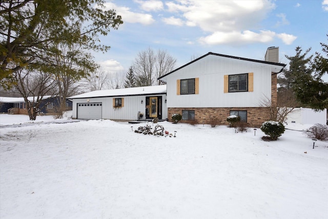 tri-level home featuring a garage