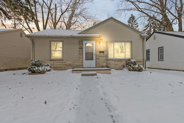 view of bungalow-style home