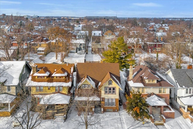 view of snowy aerial view