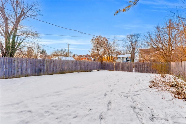 view of snowy yard