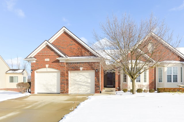 front of property featuring a garage