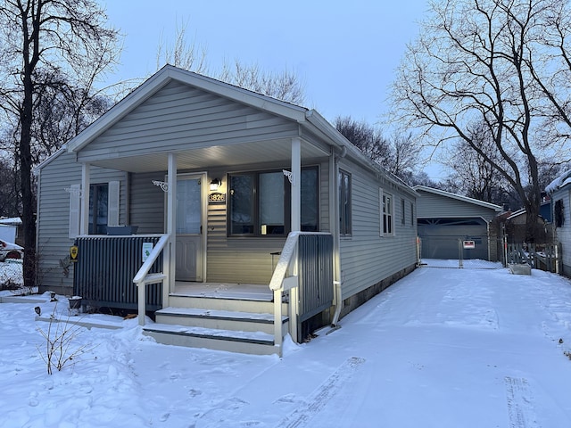 view of front of property with a porch