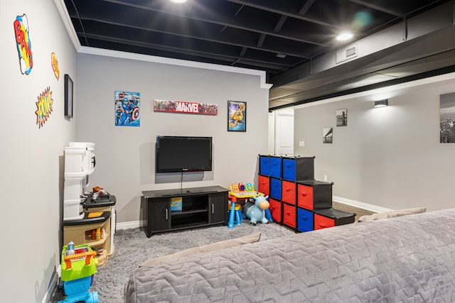 playroom featuring carpet flooring