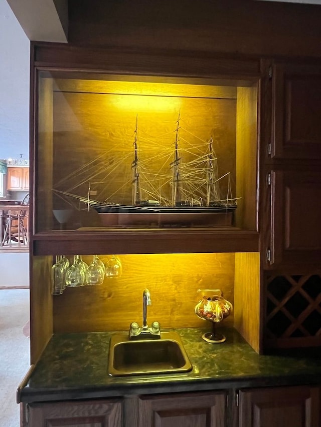 bar featuring sink