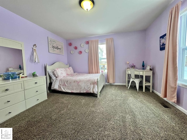 view of carpeted bedroom