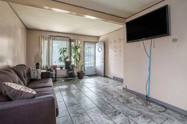 view of unfurnished living room