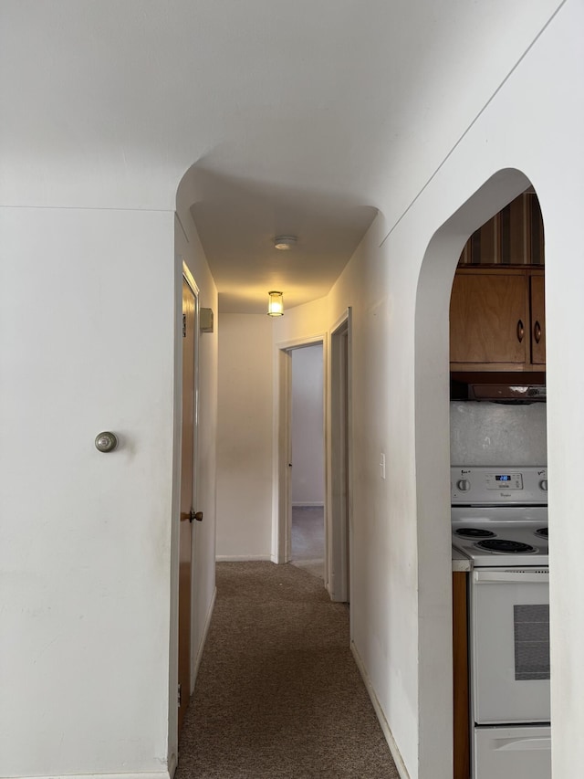 corridor featuring carpet floors