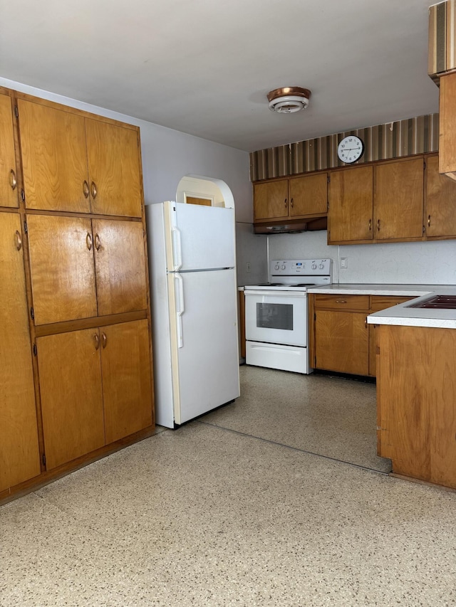 kitchen with white appliances