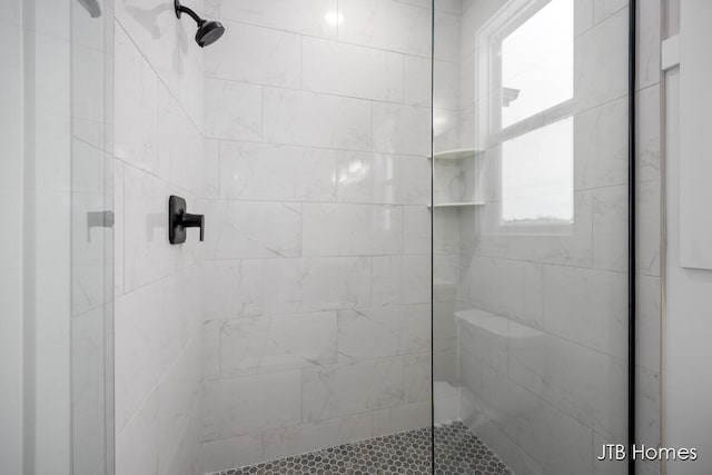 bathroom with walk in shower