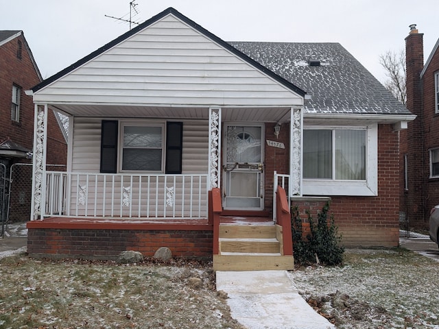 bungalow-style house with a porch