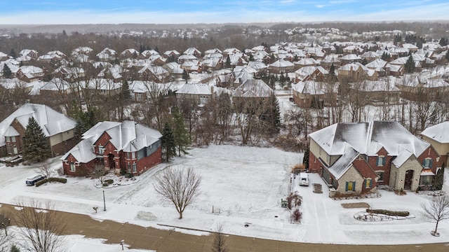 841 Quarry, Rochester Hills, MI 48306 - snowy aerial view featuring a residential view