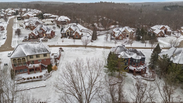 841 Quarry, Rochester Hills, MI 48306 - snowy aerial view featuring a residential view