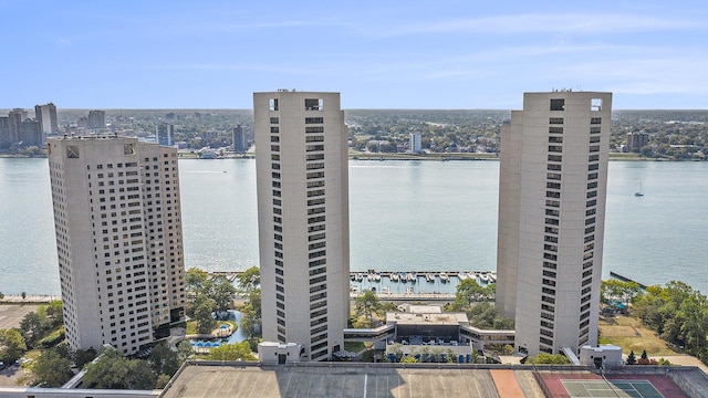 1001 W W Jefferson Ave, Detroit, MI 48226 - exterior space with a water view