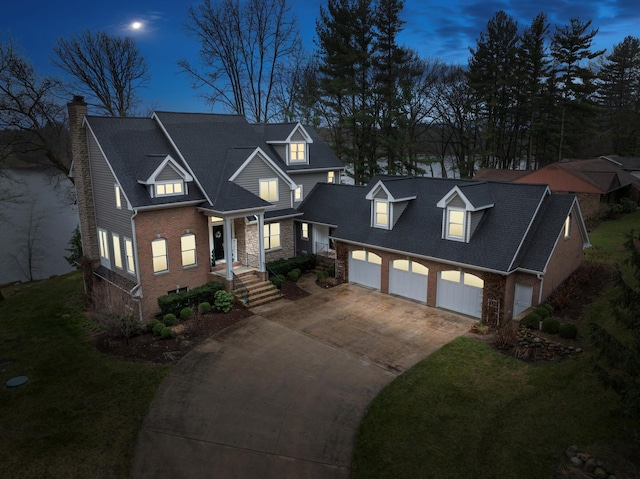 view of front facade featuring a garage