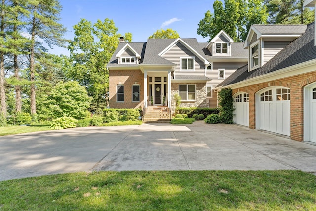 view of front of house featuring a garage