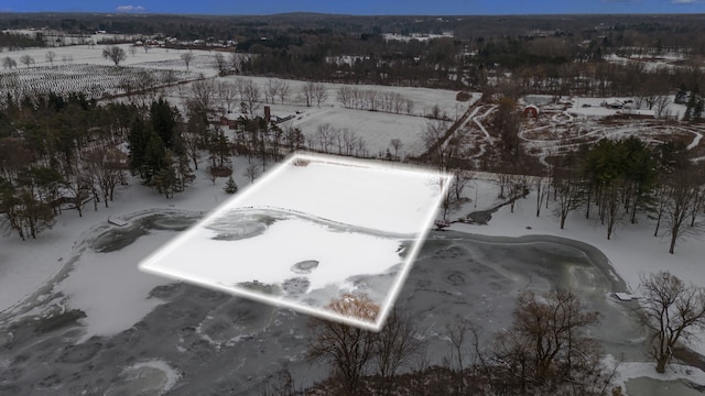 view of snowy aerial view