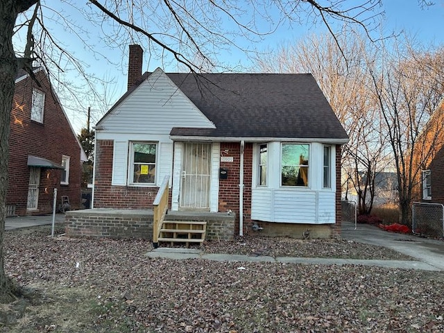 view of bungalow-style home