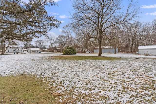 view of snowy yard