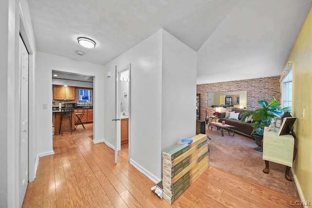 hallway featuring light hardwood / wood-style floors