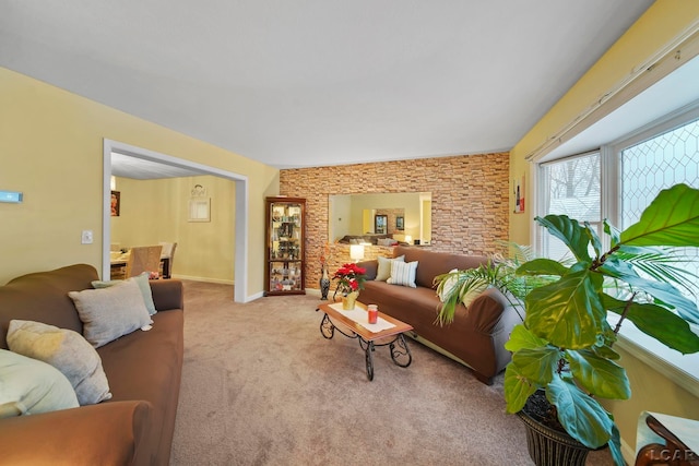 view of carpeted living room