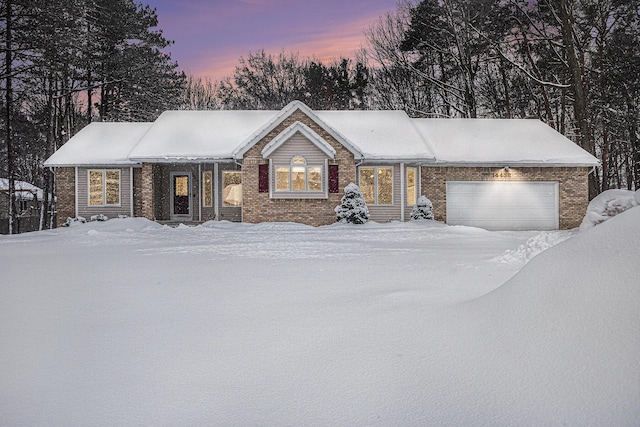 view of front of home featuring a garage