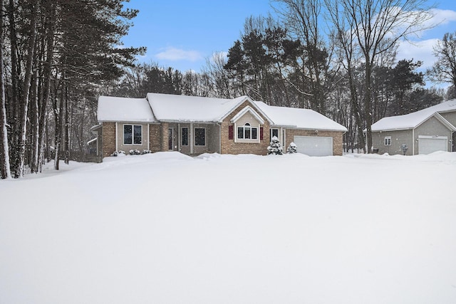 ranch-style home with a garage