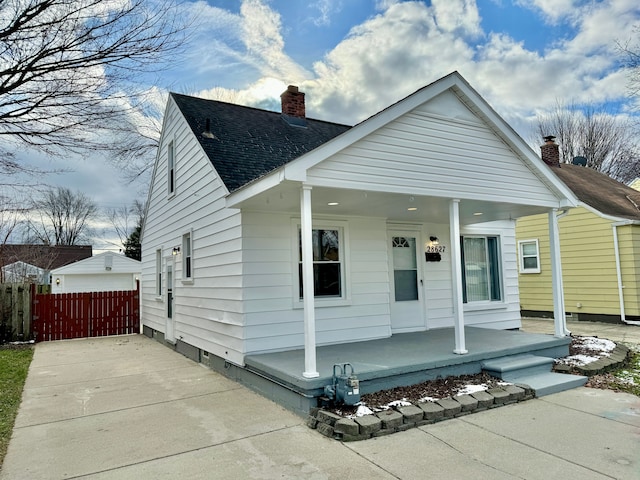 bungalow with a porch