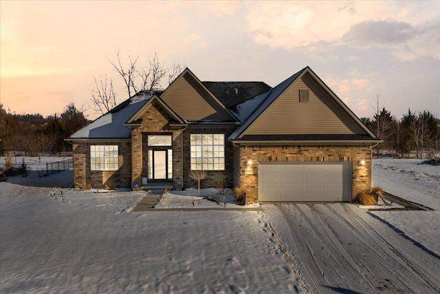 view of front of home featuring a garage