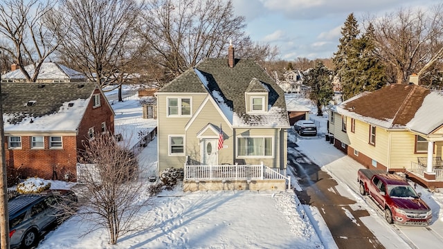 view of front of house with covered porch