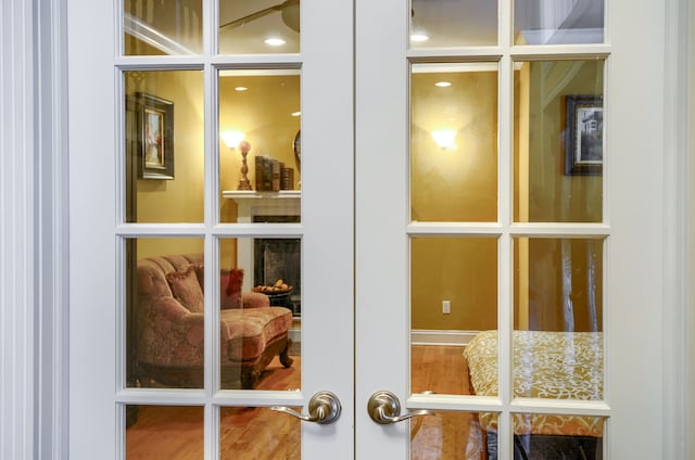 room details with french doors