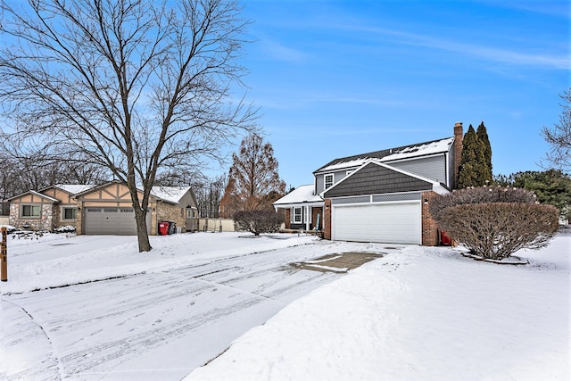 exterior space featuring a garage